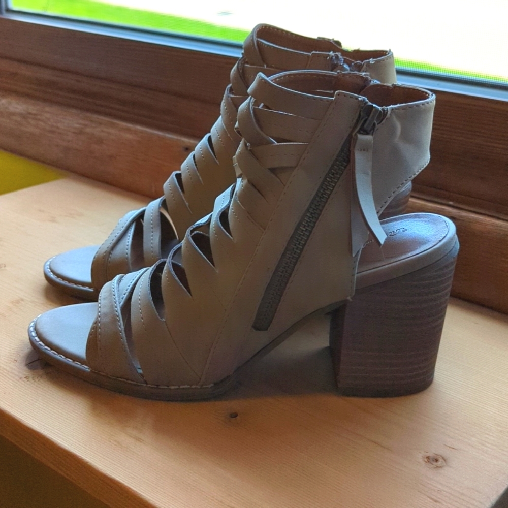Open Toe Block Heels